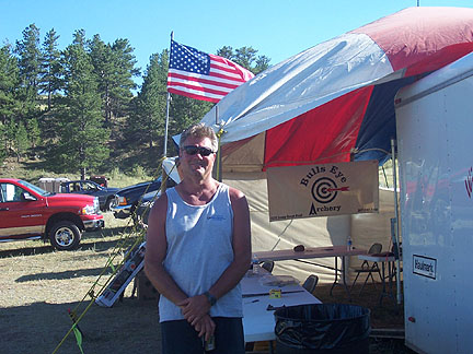 2005 Bowhunters Weekend Board Member Steve Arnold
                    takes a break for a photo