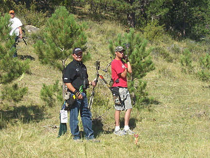 2005 Bowhunters Weekend Kenny Moore waits for his
                    turn