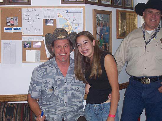 2005 Ted Nugent Amy Perkins was all smiles with
                    the Ted Nugent