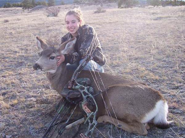 2006 Deer Amy Perkins with
                    her 2006 deer