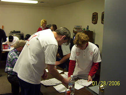 2006 Triple Crown Polly
                  working the registration Table