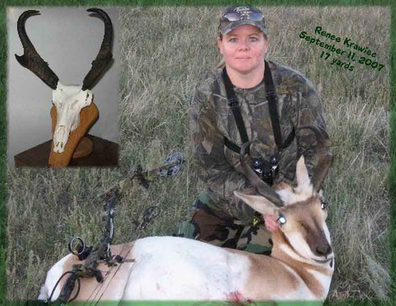 2007 Antelope Renee Krawiec
                  with this years buck